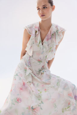 Vestido de gasa con volantes - H&m фото 2