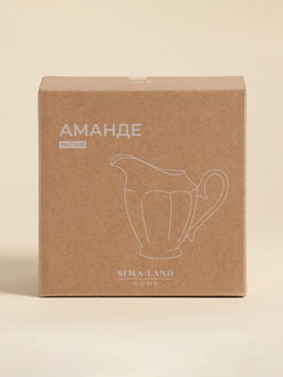 Молочник SL Home «Аманде», 350 мл, 14×8.7×12.5 см, фарфор, белый