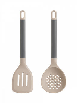 Набор кухонных принадлежностей из 2 шт. бежевый силикон, нейлон, ПП