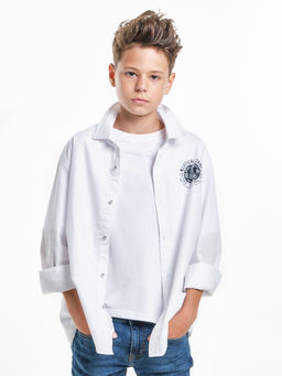Рубашка белая для школы на праздник UD 7979 белый - Mini maxi фото 12