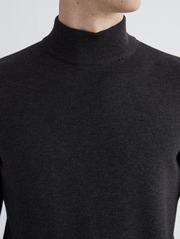 Yar?m Bal?k?? Yaka Erkek Triko Kazak