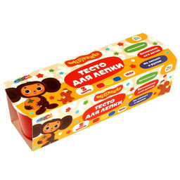 Тесто для лепки Мульти Арт "Чебурашка" 3цв. по 50гр. (PD3-CHEBU, 368845)