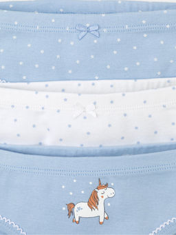 К 1978-3уп/небесно-голубой,белый,звездочки Ал, набор трусы/ уп