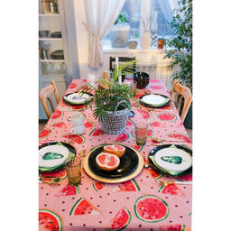 Скатерть Этель Арбузы, 150*220 см, репс,пл.130 г/м, 100% хлопок  фото 3
