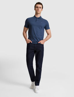 Lacivert Slim Fit D__meli Polo Yaka Ti__rt