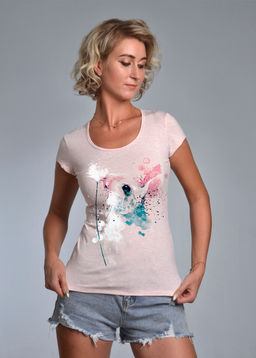 Футболка женская КРЕАТИВ (светло розовый №2 )