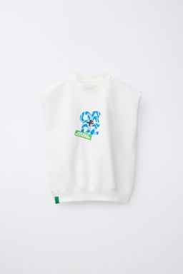 CAMISETA ESTAMPADO LOGO / Blanco roto