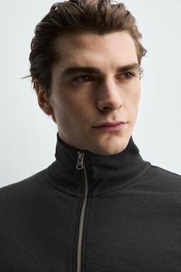 SUDADERA REGULAR FIT CREMALLERA / Gris antracita - Zara фото 7