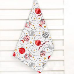 3шт Полотенце кухонное из рогожки - Новогоднее волшебство 45x60