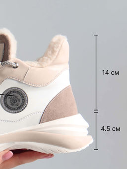 Ботинки 350.uno2w. белый бежевый/Байка