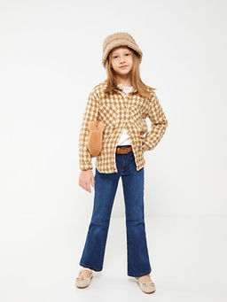 Kazaya?? Desenli Uzun Kollu K?z ?ocuk G?mlek Ceket - Waikiki фото 3