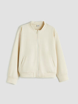 K?z ?ocuk Soft Touch Fermuarl? Sweatshirt