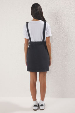 Trendyolmilla Antrasit Mini Salopet Denim Elbise TWOSS25EL00702  фото 4