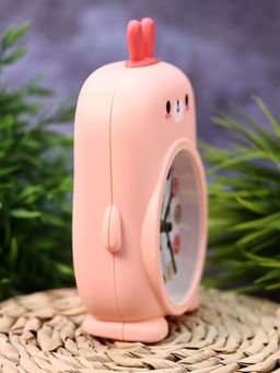 Часы-будильник Rainbow rabbit, pink (14,5х12 см)
