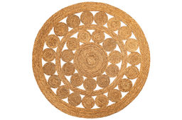 Коврик плетеный 120*120*0,7 см, круглый, водный гиацинт - Elan gallery фото 3