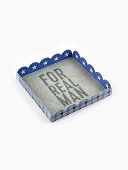 Цена за 5 шт. Коробка для печенья, кондитерская упаковка с пластиковой крышкой, For real man, 18×18×3 см