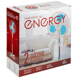 Вентилятор Energy EN-1661 (напольный) 16" цвет голубой 2шт 009361