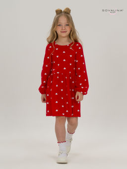 Платье Моана белые сердца на красном - Sovalina фото 13