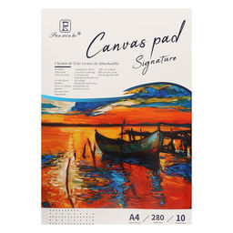 Альбом для рисования холсты грунтованные, А4, 10 листов, плотность 280 г/м², для акрила и масла