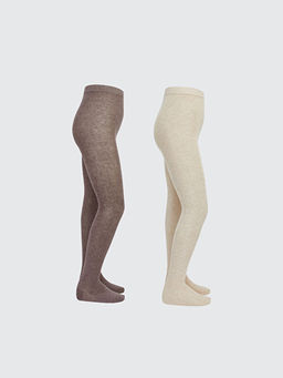 Basic K?z ?ocuk K?lotlu ?orap 2li