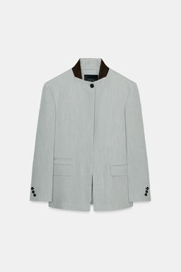 ZW COLLECTION CONTRAST COLLAR BLAZER - Zara фото 16