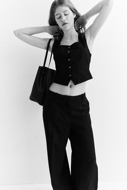 Chaleco de traje en mezcla lino - H&m фото 2