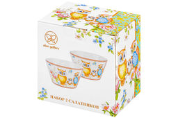Набор 2 салатников 600 мл 13*13*7,5 см Совушки NEW BONE CHINA - Elan gallery фото 7