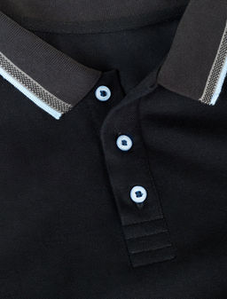 Футболка-поло из фактурного трикотажа VILATTE