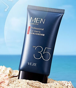 VEZE Солнцезащитный крем мужской для лица и тела, SPF 35, 40 мл