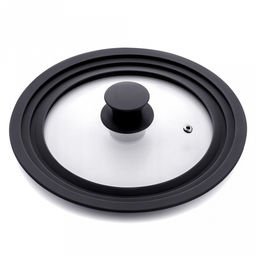 Крышка стеклянная д24-26-28см, h5см, универсальная, силиконовый обод, пароотвод, "Regent" (Китай)