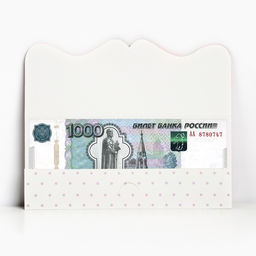 Цена за 10 шт. Конверт для денег фигурный «Красивых мгновений», 17.5 х 8 см