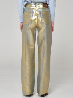 Джинсы с золотым напылением