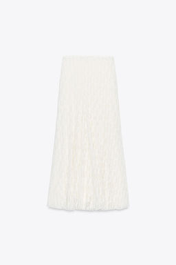 FLARED LACE MAXI SKIRT - Zara фото 7