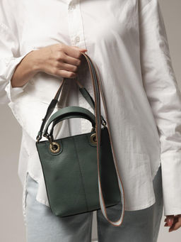 Сумка кожаная кросс-боди Deboro 30347 минт