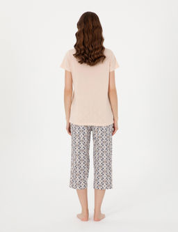 Bej K_sakollu Kapri Pijama Tak_m_