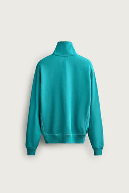 SUDADERA CUELLO CREMALLERA CONTRASTE / Verde claro - Zara фото 8