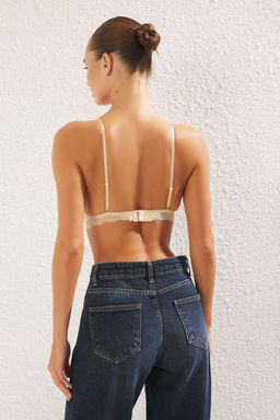 TRENDYOLMILLA Siyah Micro Dantel Detayl? Balensiz Kapl? Ucgen Orme Sutyen THMSS25SU00027 фото 12