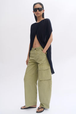 PANTAL?N CARGO ZW COLLECTION / Khaki claro - Zara фото 9