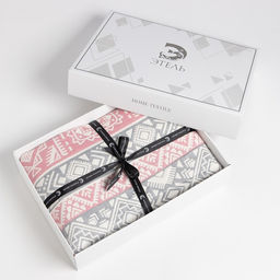 Покрывало хлопковое Этель Инди 150х2405 см, цвет серо-розовый,100%хлопок, 300гр/м2  фото 6