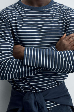 JACQUARD STRIPE T-SHIRT - Zara фото 5