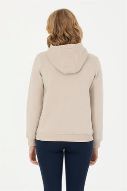 Женская бежевая базовая толстовка с капюшоном Неожиданная скидка в корзине - U.s. polo assn фото 5