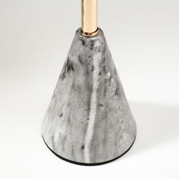 Металлический подсвечник на 1 свечу «Серый мрамор», 30×8×8 см