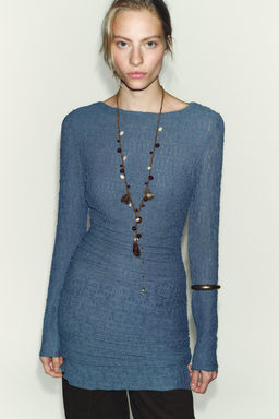 STRUCTURED DRAPED MINI DRESS - Zara фото 2