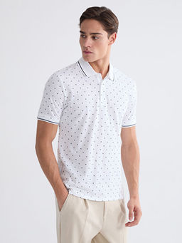 Desenli Standart Fit Erkek Polo Yaka Ti??rt