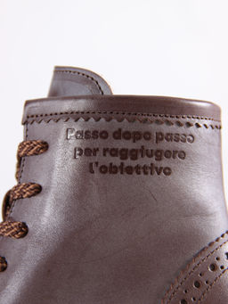 Ботинки 319.taskanaka.Вакса коричневая/шерсть