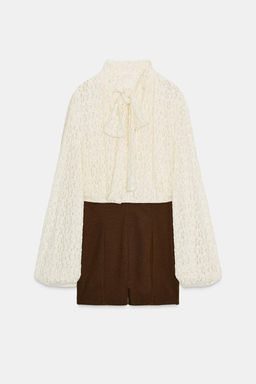 CONTRAST TIE PLAYSUIT - Zara фото 6