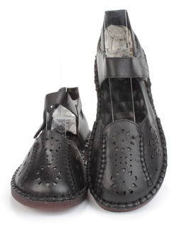 08-5008-1 BLACK Босоножки женские (натуральная кожа)