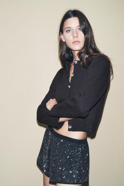 FITTED KNIT CARDIGAN - Zara фото 3