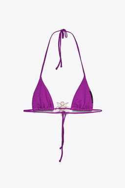 TRIANGLE BIKINI TOP WITH FLOWER - Zara фото 6