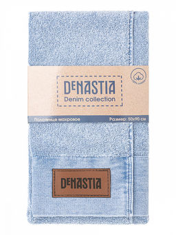 Полотенце для лица 50x90 голубой махровая ткань - Denastia фото 5